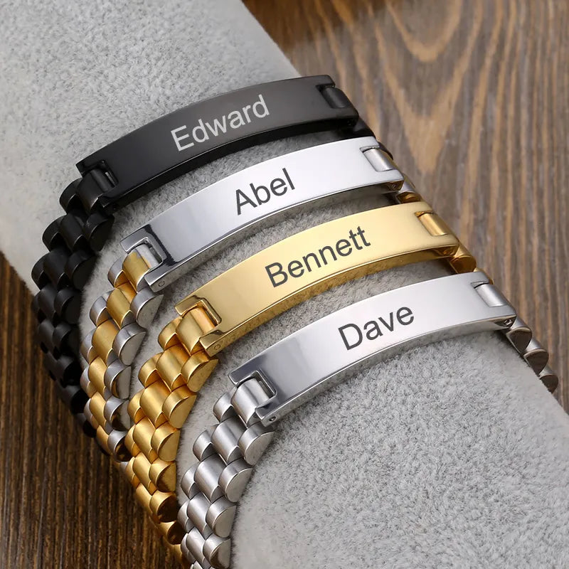Personalized Engraved Name Bracelet