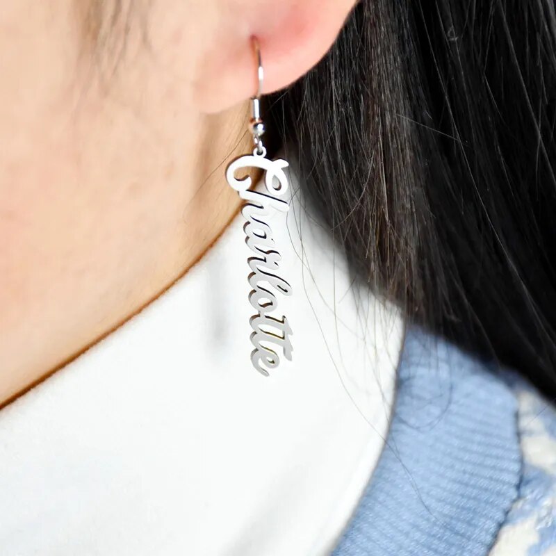 Personalized Name Drop Earrings