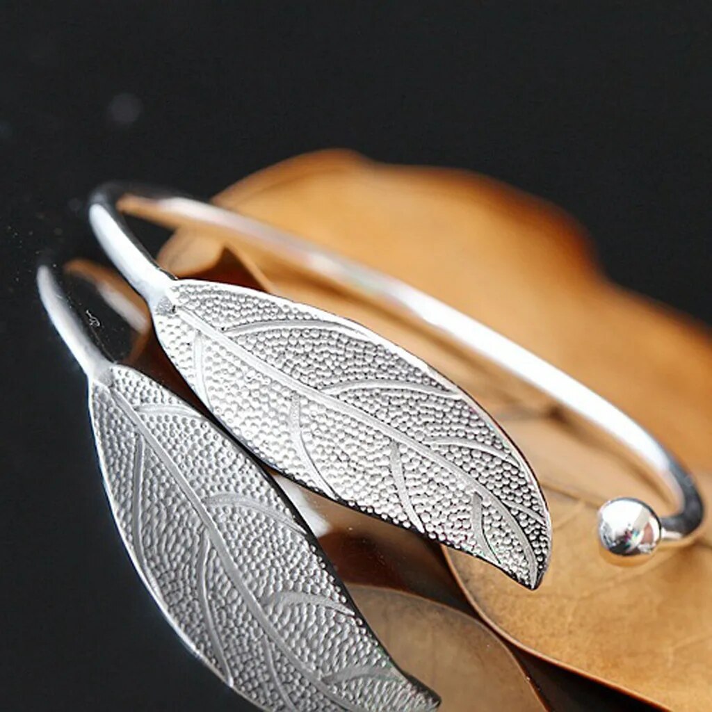 Leaf Silver Plated Bracelet